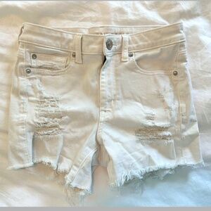 American Eagle jean shorts, white, size 6